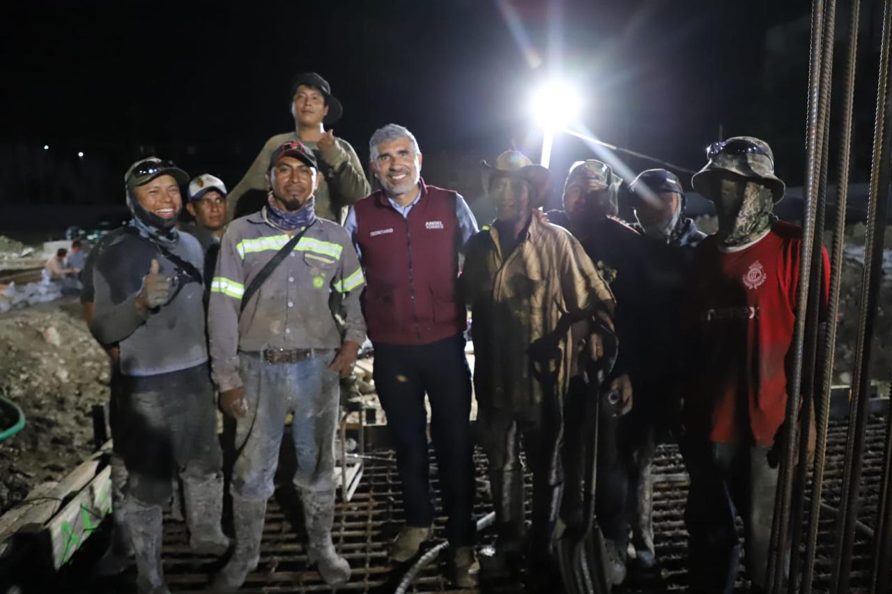 Este lunes se colará la zapata número 3 en el Paso a Desnivel Torre Chiapas: Angel Torres