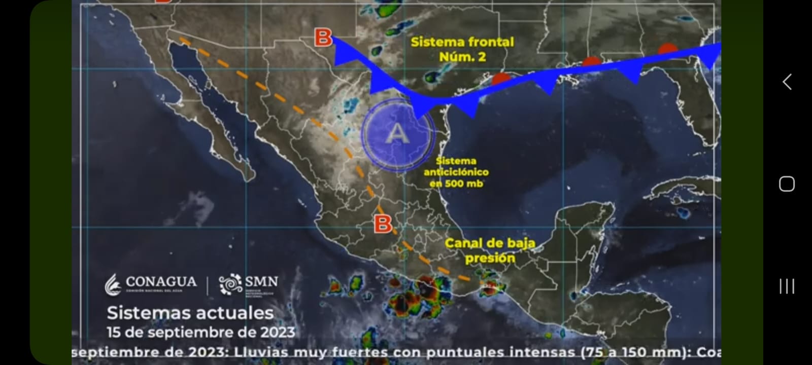 Lluvias para el fin de semana