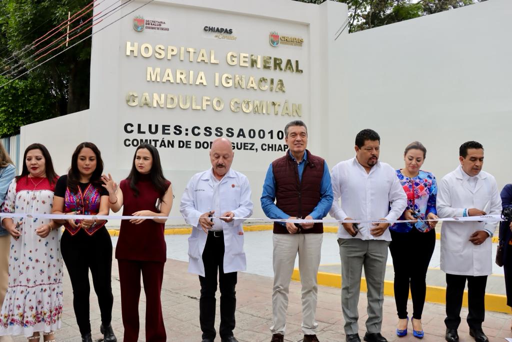 Inaugura Rutilio Escandón reconversión del Hospital General “María Ignacia Gandulfo”, en Comitán