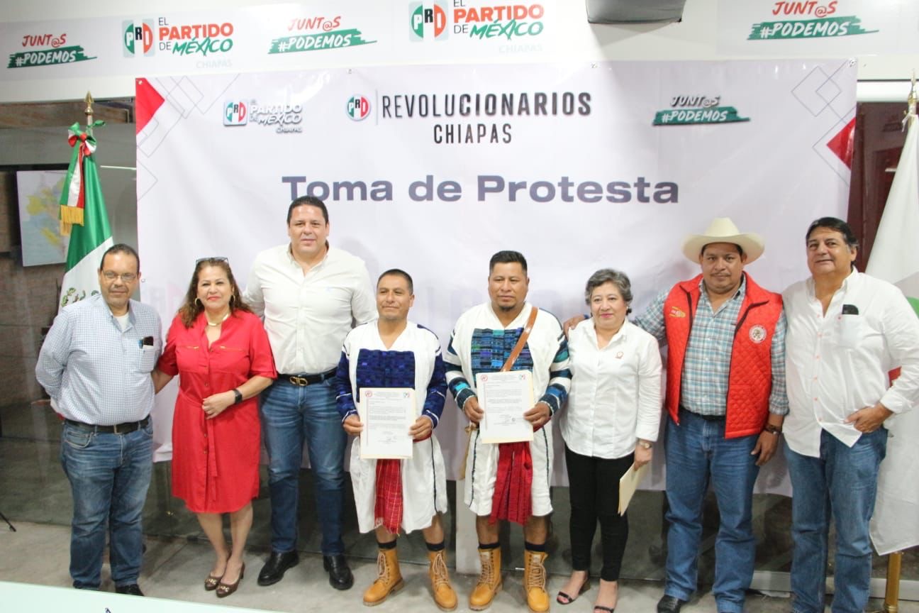 Tras plebiscito en San Juan Cancuc, toman protesta a nuevo comité del PRI
