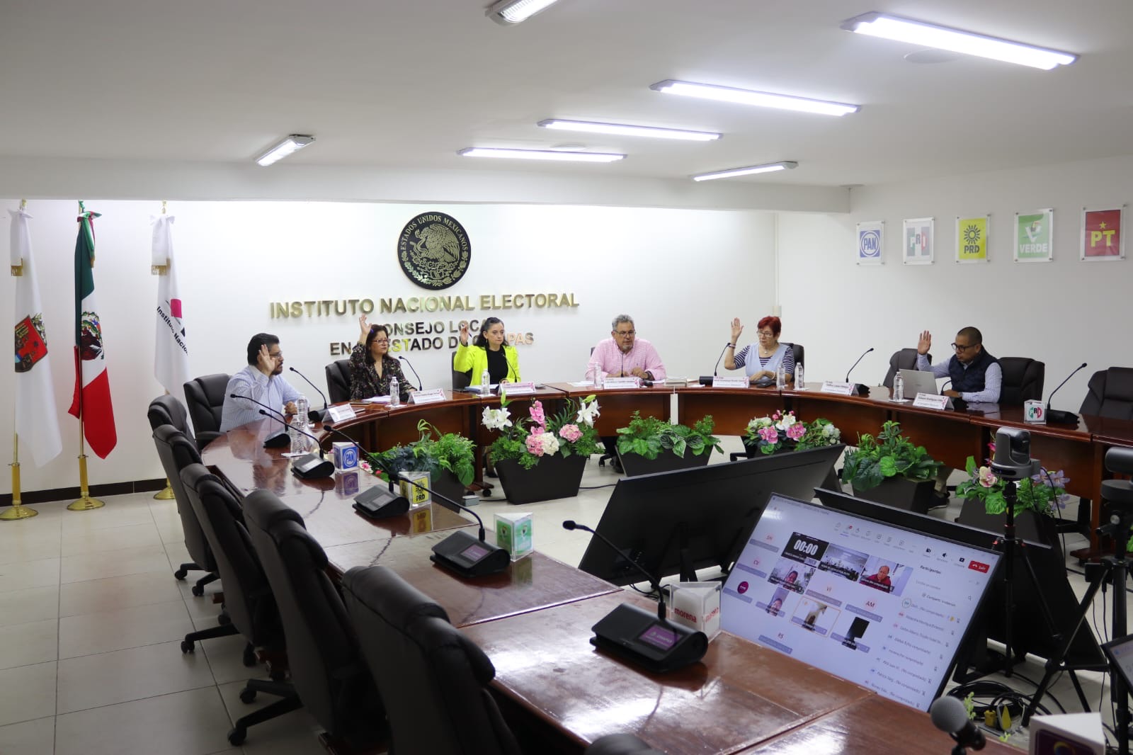 El Instituto Nacional Electoral da seguimiento al desarrollo de la Jornada Electoral de la elección extraordinaria municipal en Chicomuselo y Capitán Luis A. Vidal, Chiapas