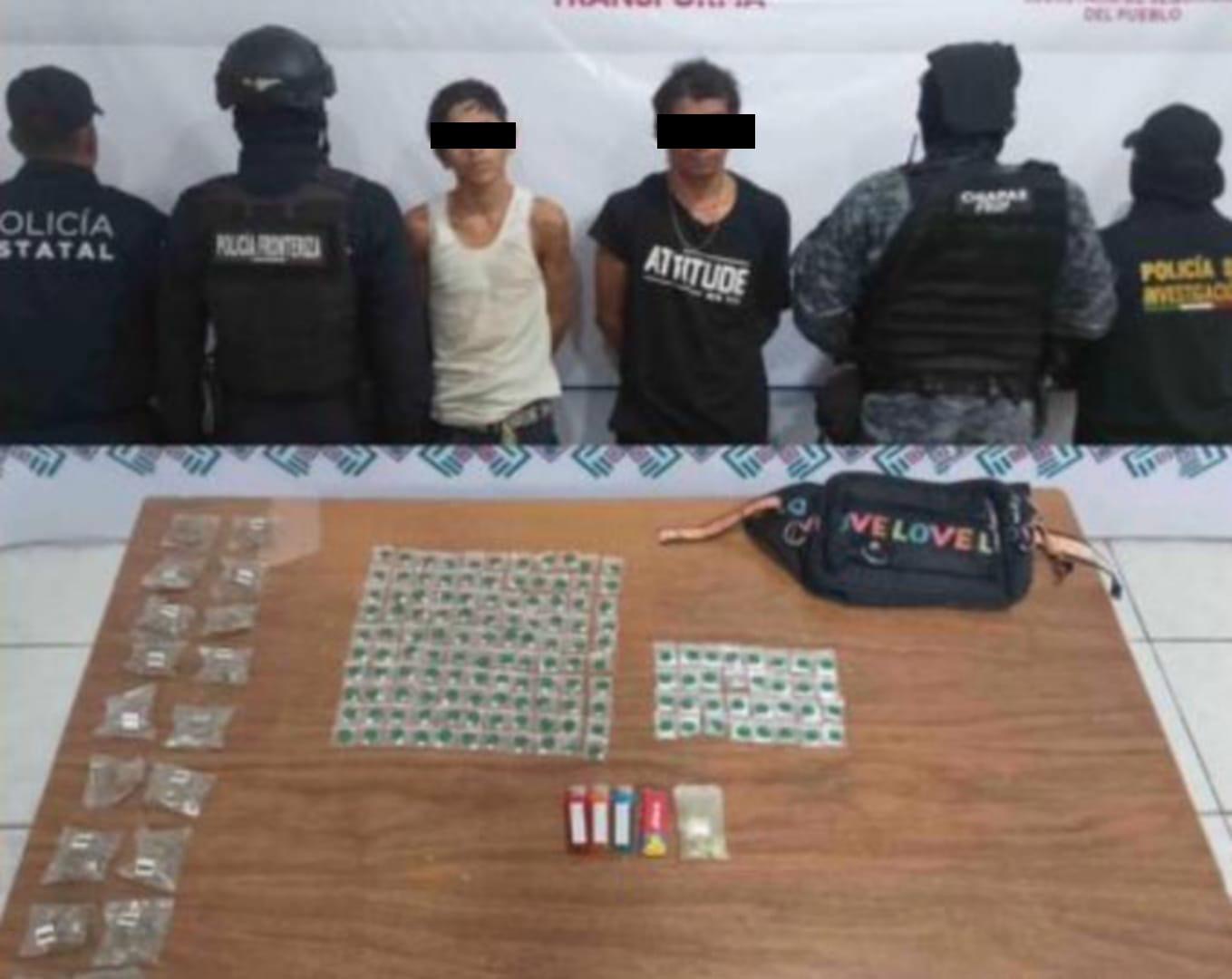 FGE en operativo conjunto con la SSP y FRIP detienen a seis personas como presuntos responsables del delito contra la salud, en Tapachula