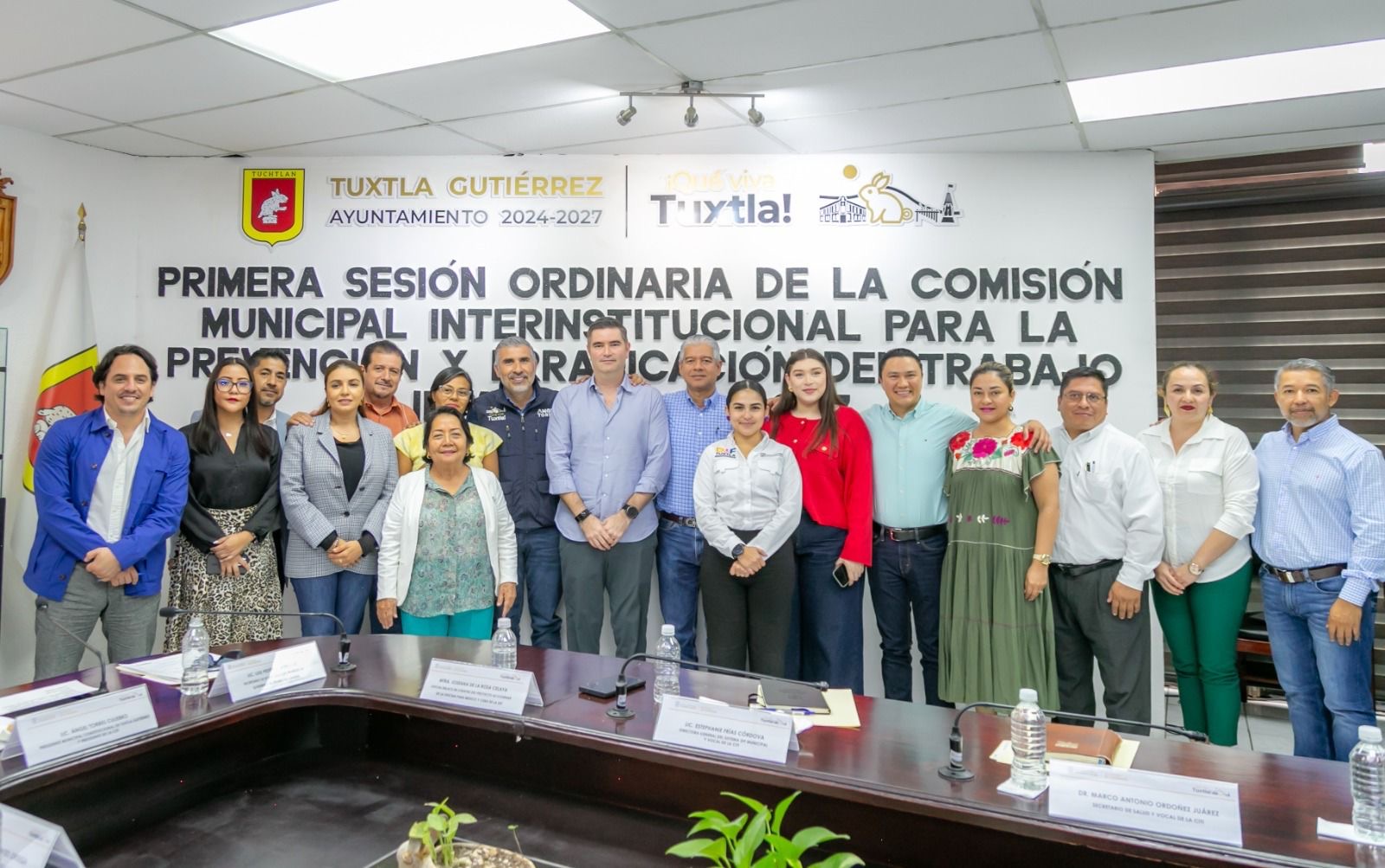 Luis Pedrero González asiste a la Primera Sesión Ordinaria de la Comisión Municipal Interinstitucional para la Prevención y Erradicación del Trabajo Infantil en Tuxtla Gutiérrez