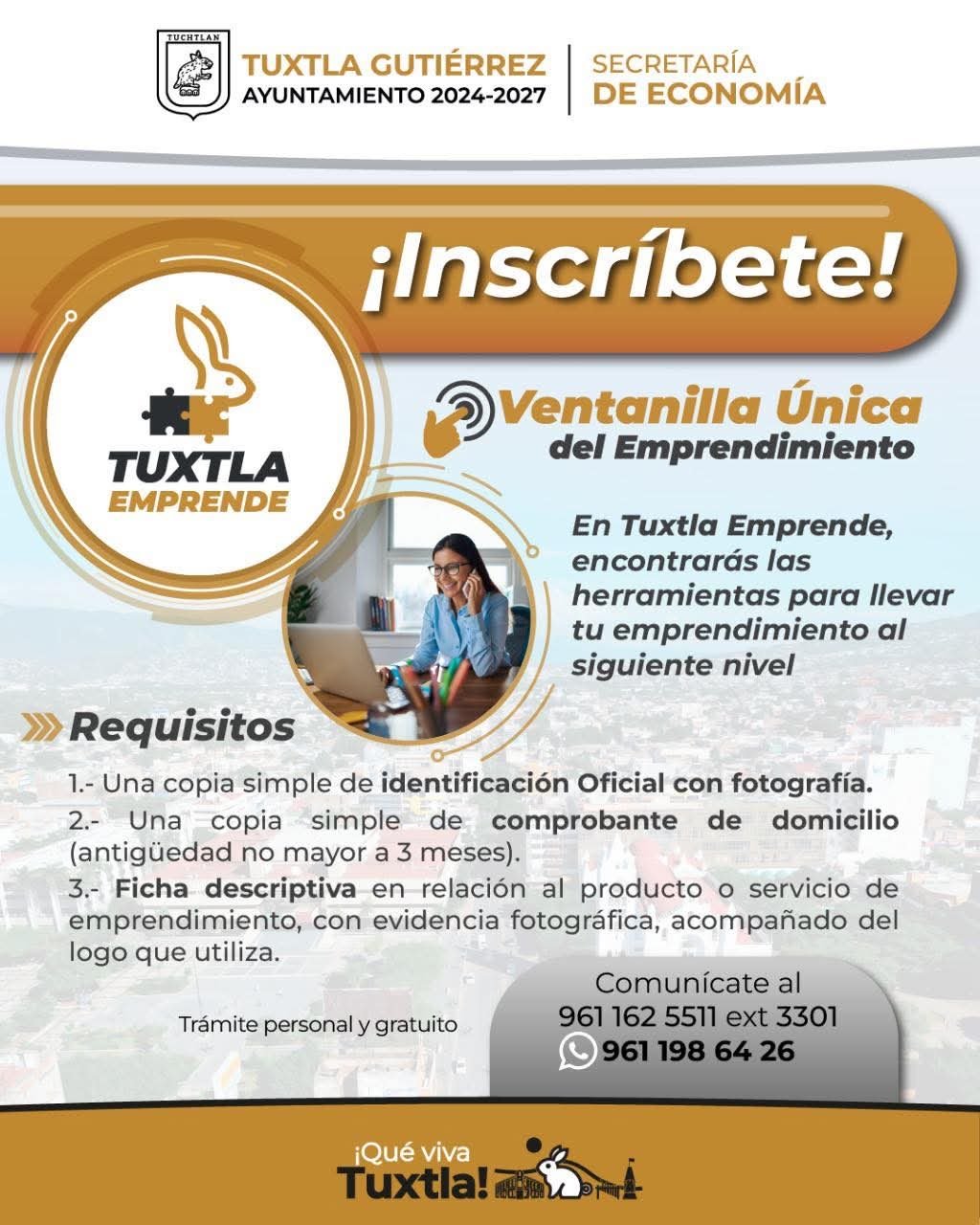 Impulsa Ayuntamiento de Tuxtla, Ventanilla Única del Emprendimiento