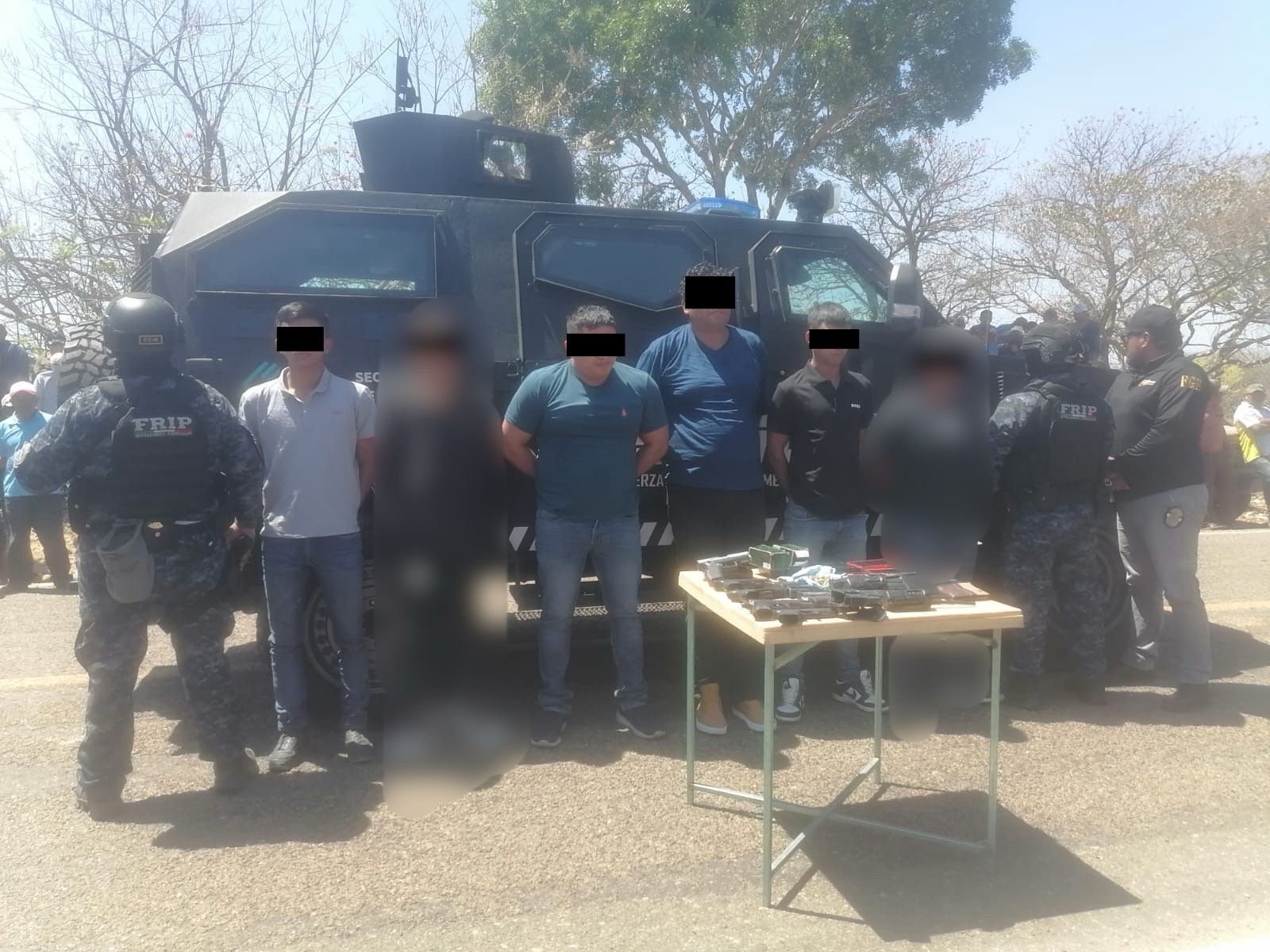 Detienen a seis personas y aseguran armas y vehículos en operativo interinstitucional en Chiapas