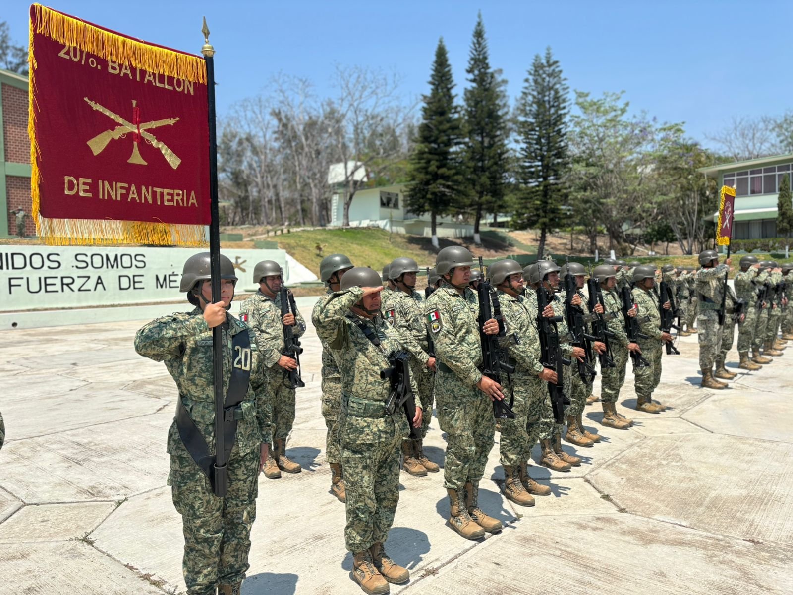 Protesta de Bandera de los Soldados del Servicio Militar Nacional.