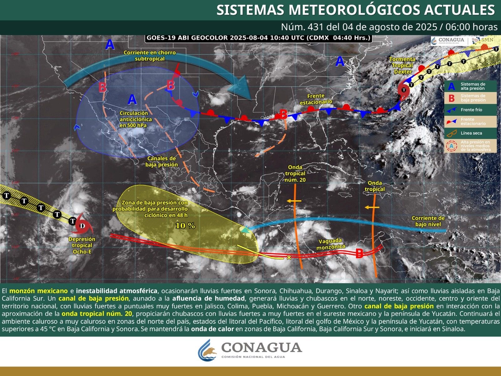 Posible ciclón en costas de Chiapas: SMN