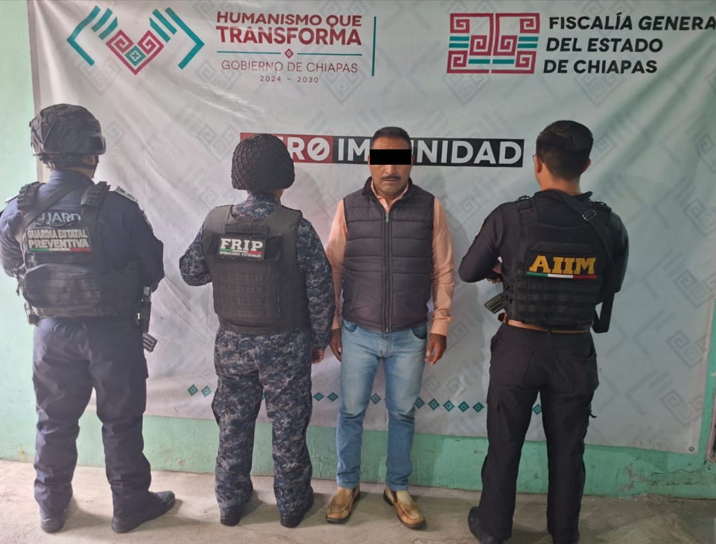 AIIM y SSP aprehenden a presunto responsable del delito de motín y atentados contra la paz y la integridad