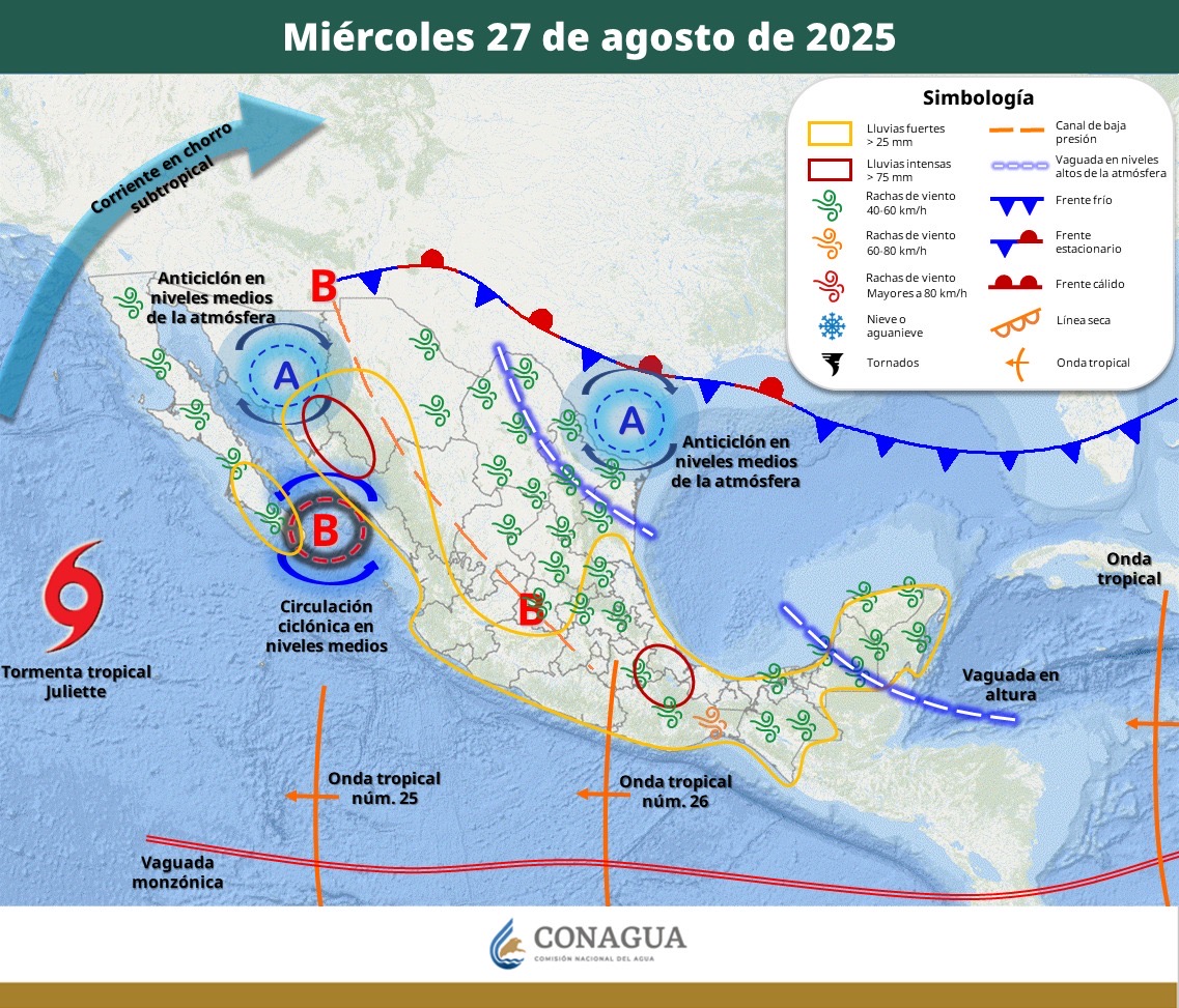 Intenso calor y lluvias para Chiapas