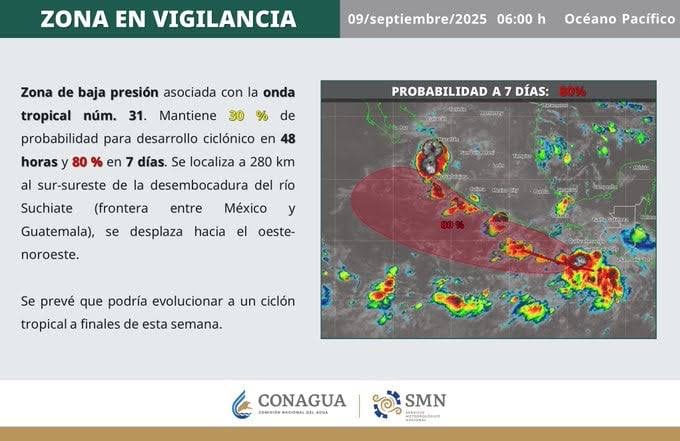 Lluvias intensas por onda tropical 31