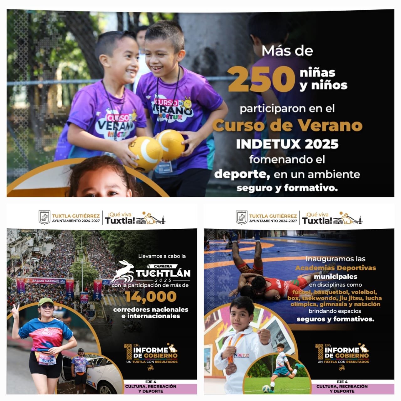 Resalta Angel Torres acciones de cultura, recreación y deporte en su Primer Informe de Gobierno