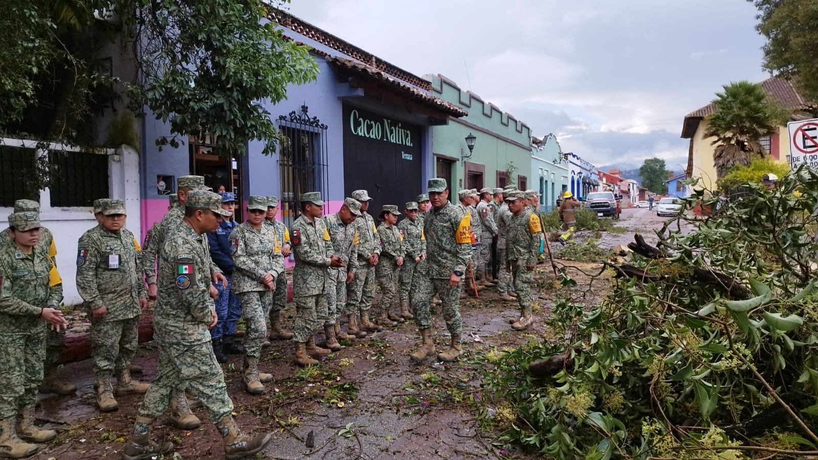 SEDENA implementa el PLAN DN-III-E en San Cristóbal de Las Casas ante fuertes lluvias