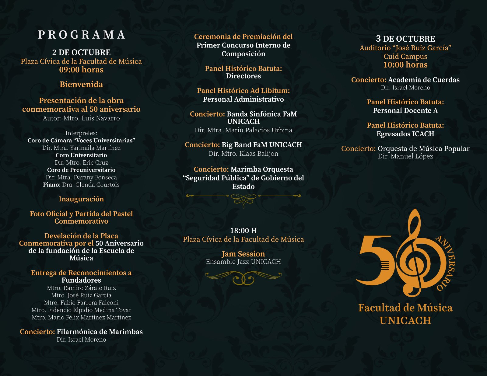 Celebrarán 50 años de la Facultad de Música de la UNICACH